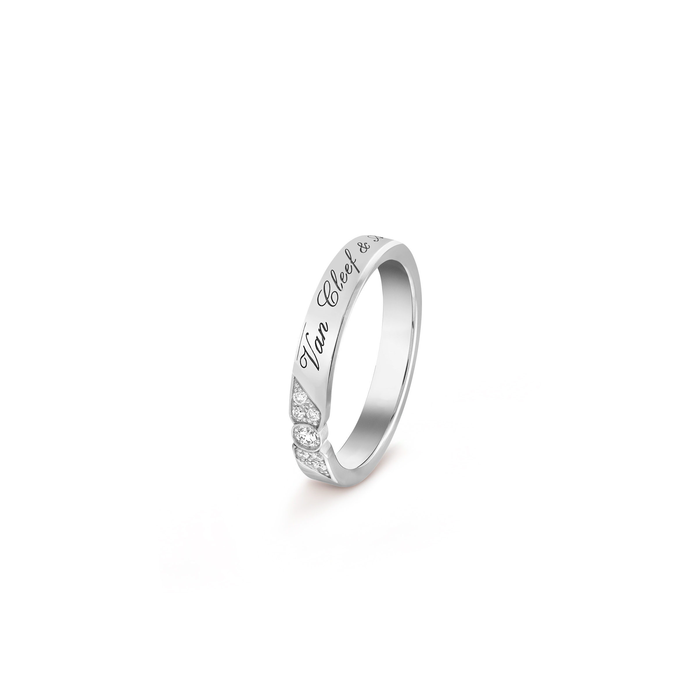 VAN CLEEF ARPELS TOUJOURS SIGNATURE ETOILES WEDDING BAND, 3 MM VCARP5YV00